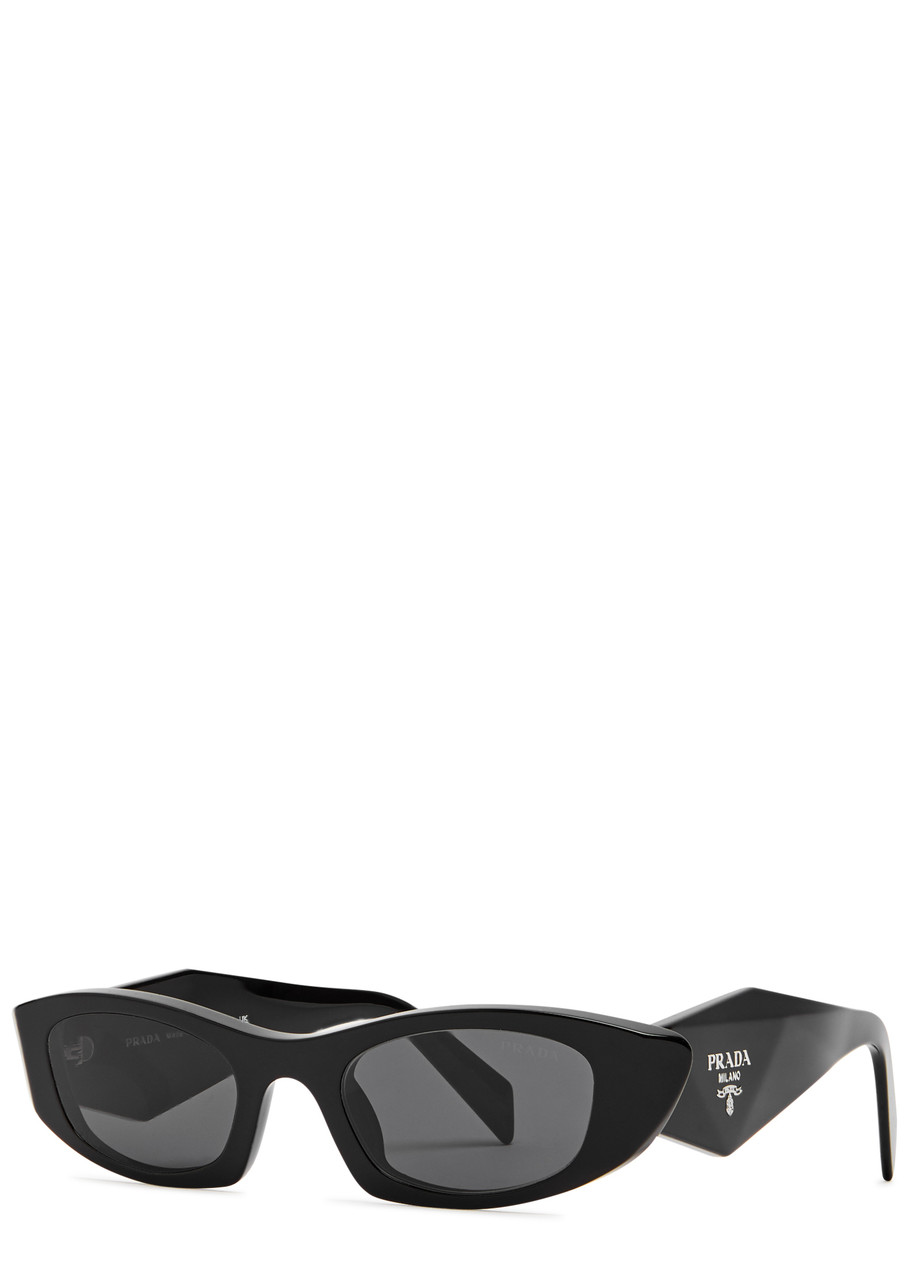 PRADA Narrow oval-frame sunglasses | Harvey Nichols