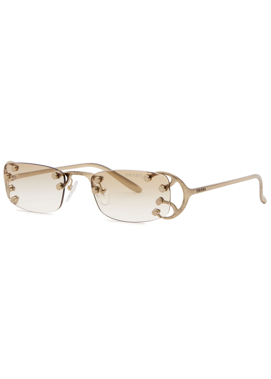 PRADA Narrow rimless sunglasses | Harvey Nichols