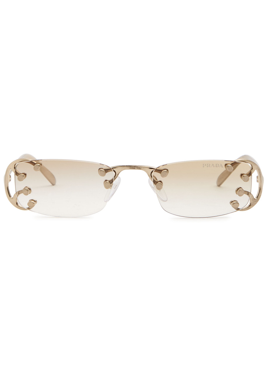 PRADA Narrow rimless sunglasses | Harvey Nichols