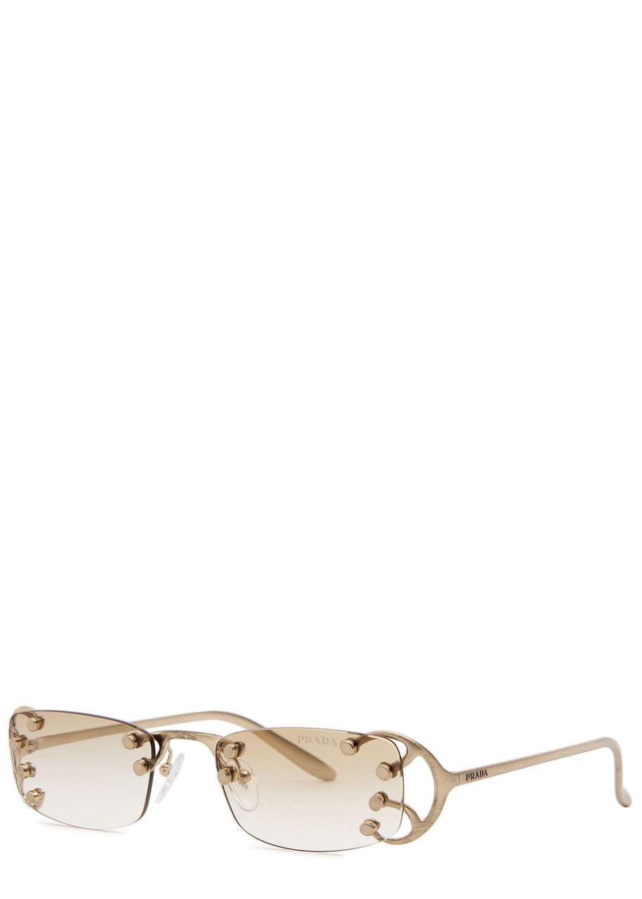 PRADA Narrow rimless sunglasses | Harvey Nichols