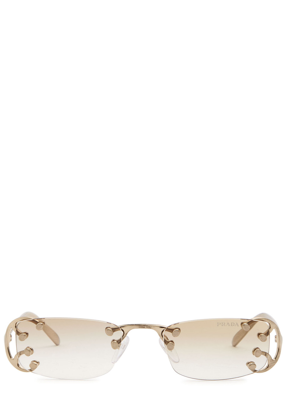 PRADA Narrow rimless sunglasses | Harvey Nichols