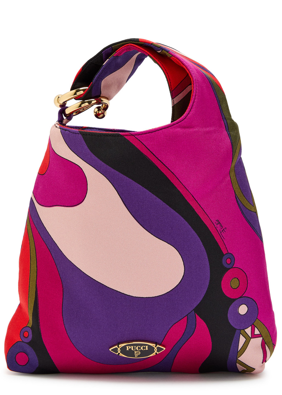 PUCCI Emilo patterned silk-twill top handle bag | Harvey Nichols