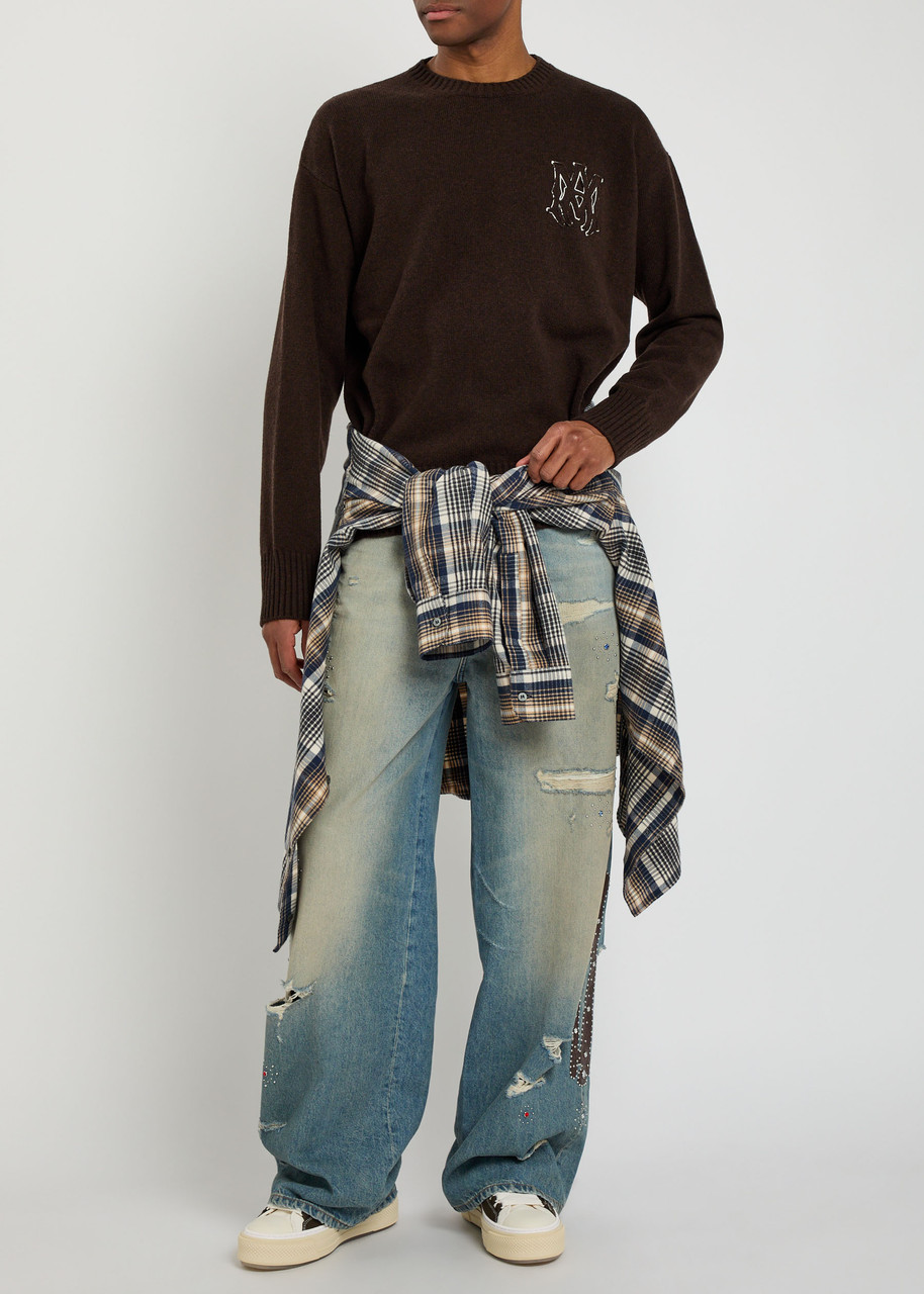 AMIRI MA logo-appliquéd wool jumper | Harvey Nichols