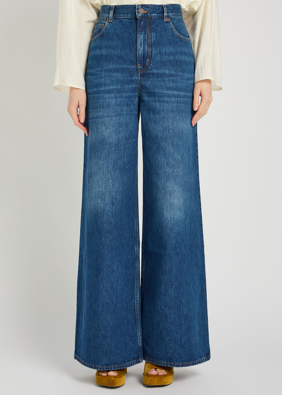 CHLOE Wide-leg jeans | Harvey Nichols