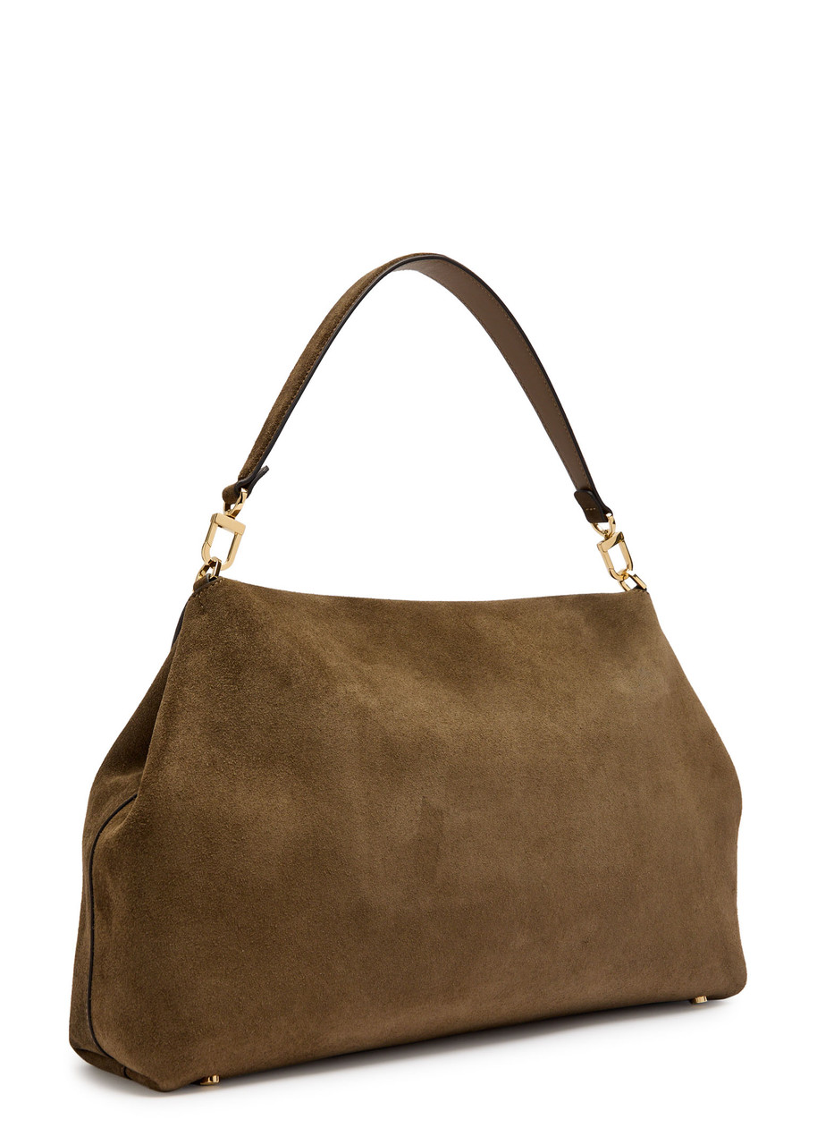 TOTEME T-Lock suede top handle bag | Harvey Nichols