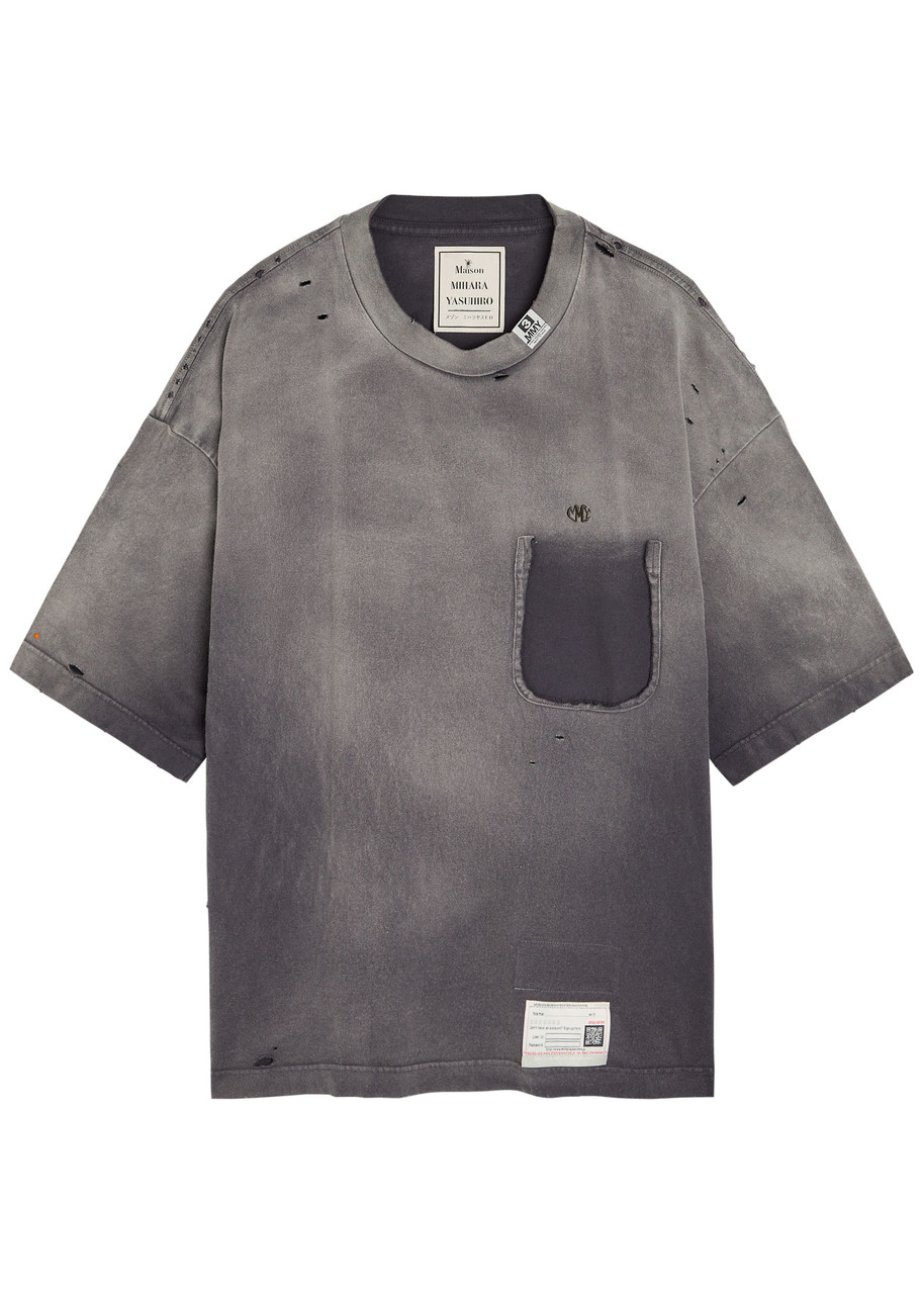 MAISON MIHARA YASUHIRO Distressed cotton T-shirt | Harvey Nichols