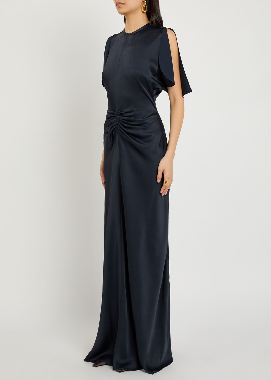 strapless open back dress Simple Boho Wedding Dress with Bubble Sleeves