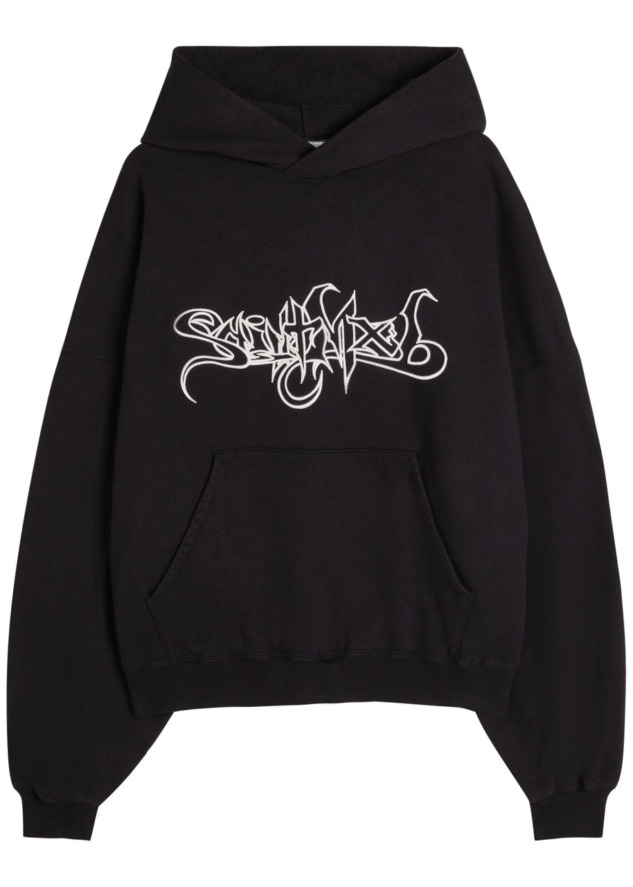 SAINT MXXXXXX Embroidered hooded cotton sweatshirt | Harvey Nichols
