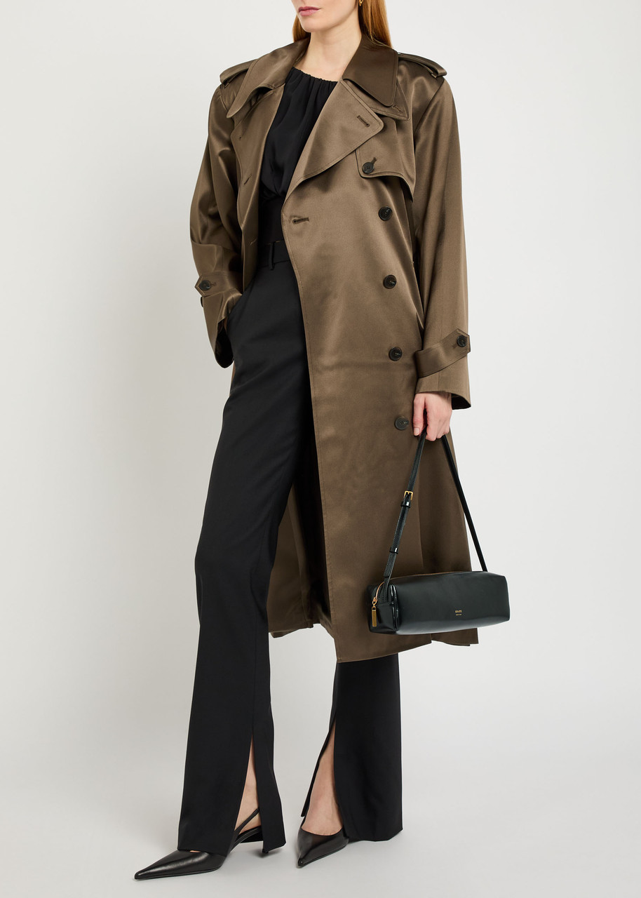 HEIRLOME Maggie double-breasted silk trench coat | Harvey Nichols