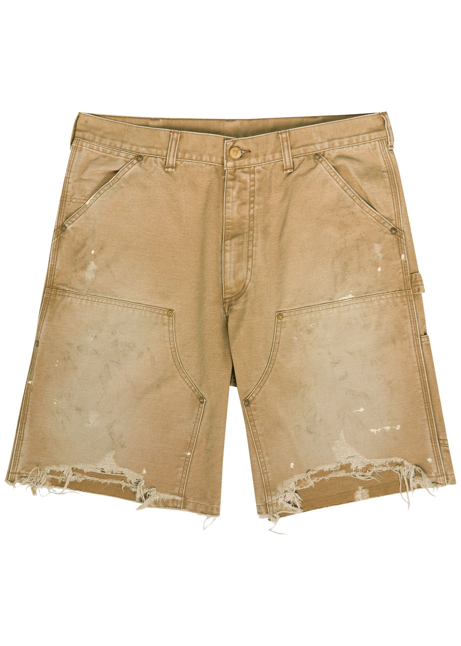 SAINT MXXXXXX Distressed canvas shorts | Harvey Nichols