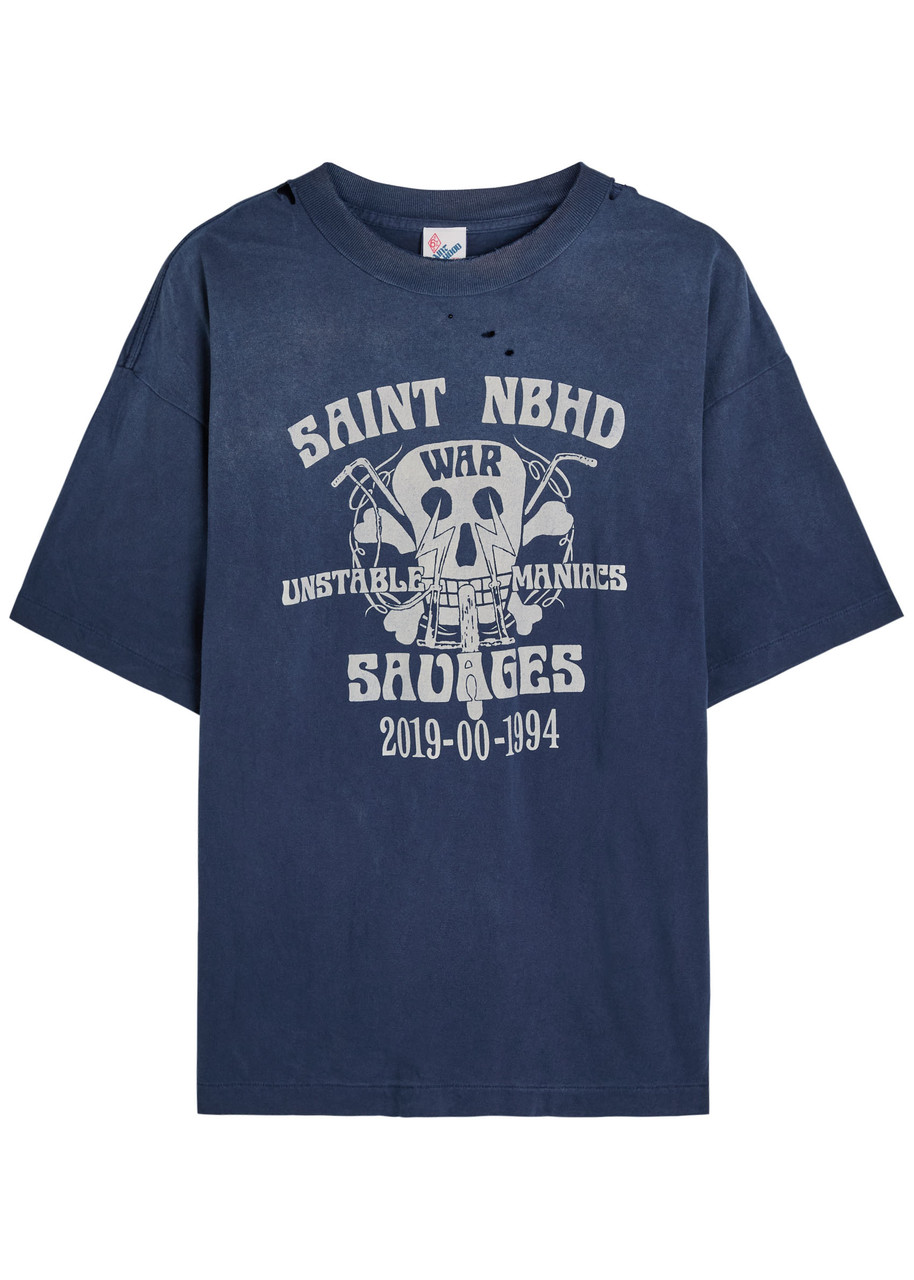 SAINT MXXXXXX Saint NBHD printed cotton T-shirt | Harvey Nichols