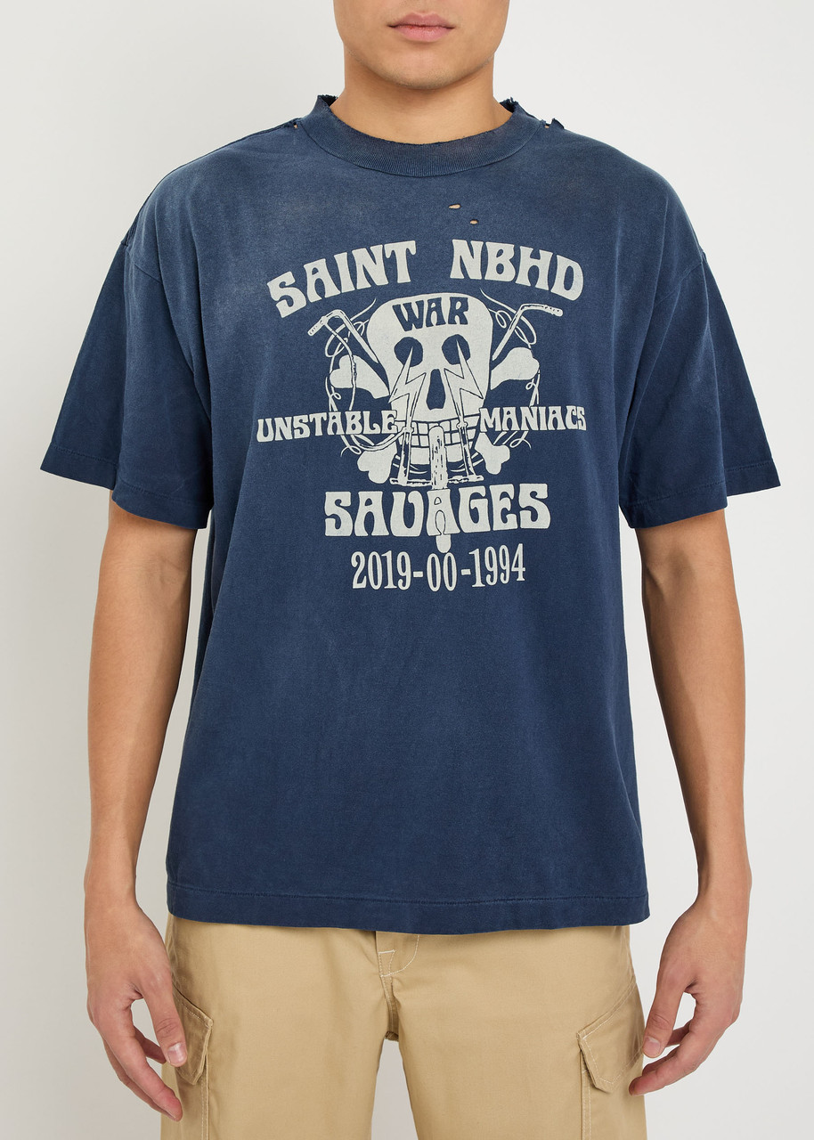 SAINT MXXXXXX Saint NBHD printed cotton T-shirt | Harvey Nichols