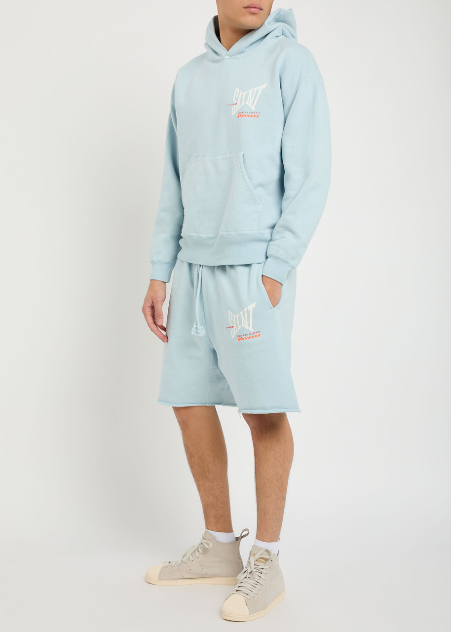 SAINT MXXXXXX Hooded logo-print cotton sweatshirt | Harvey Nichols