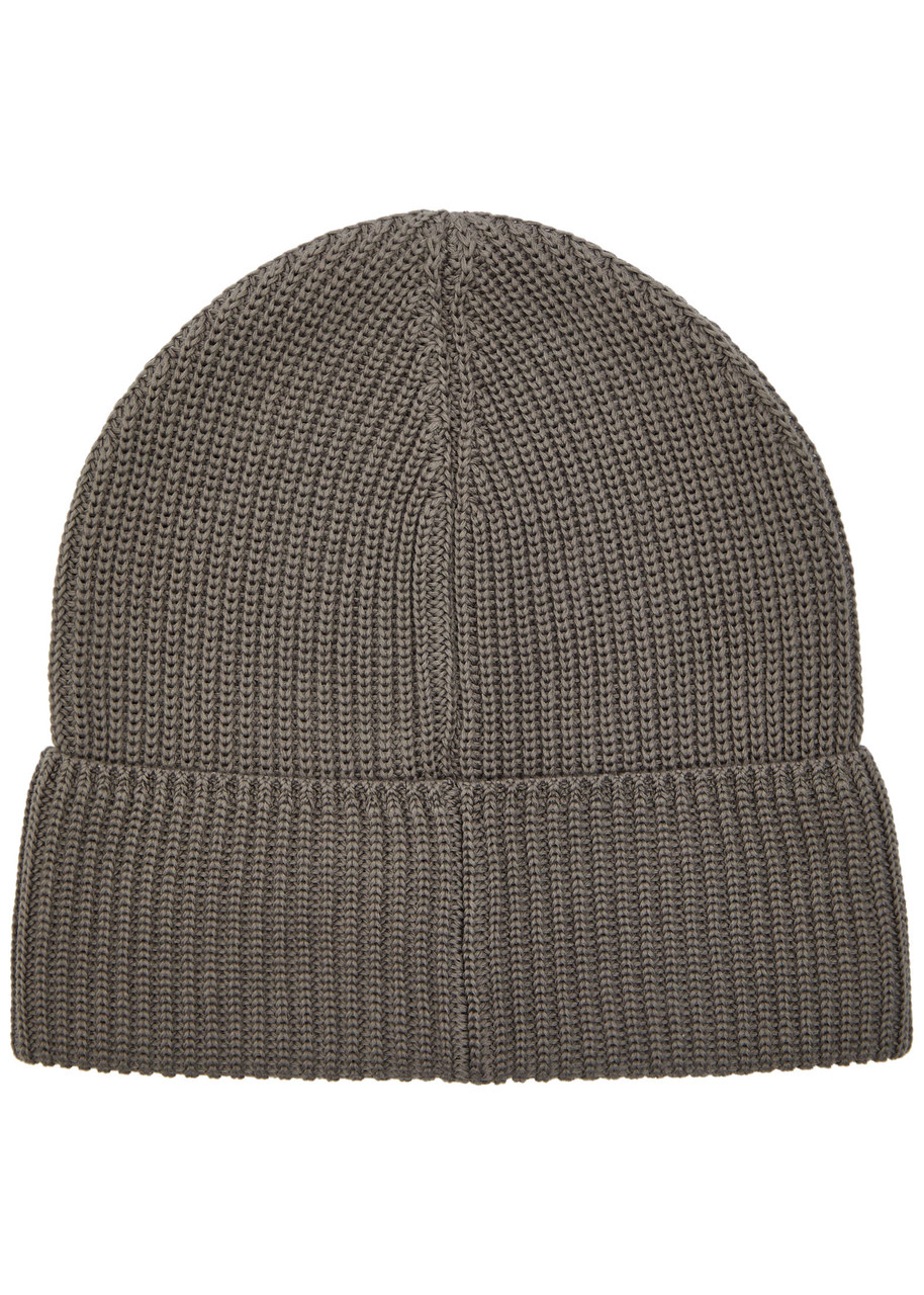 MONCLER Logo-appliquéd cotton beanie | Harvey Nichols