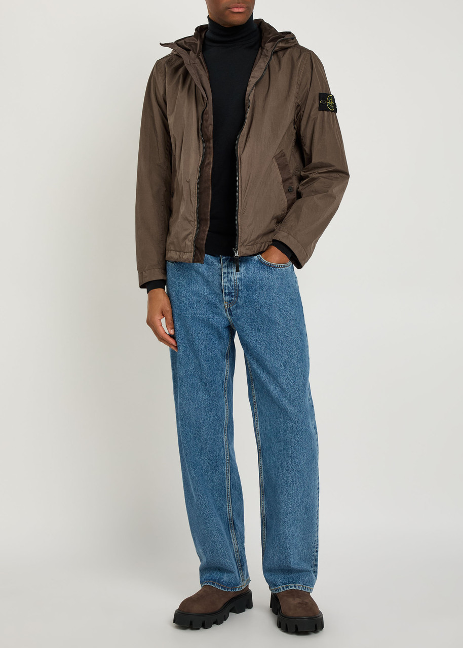 STONE ISLAND Hooded crinkled shell jacket | Harvey Nichols