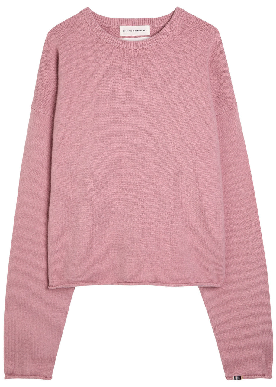 EXTREME CASHMERE N°426 Comfy roll-trimmed cashmere-blend jumper