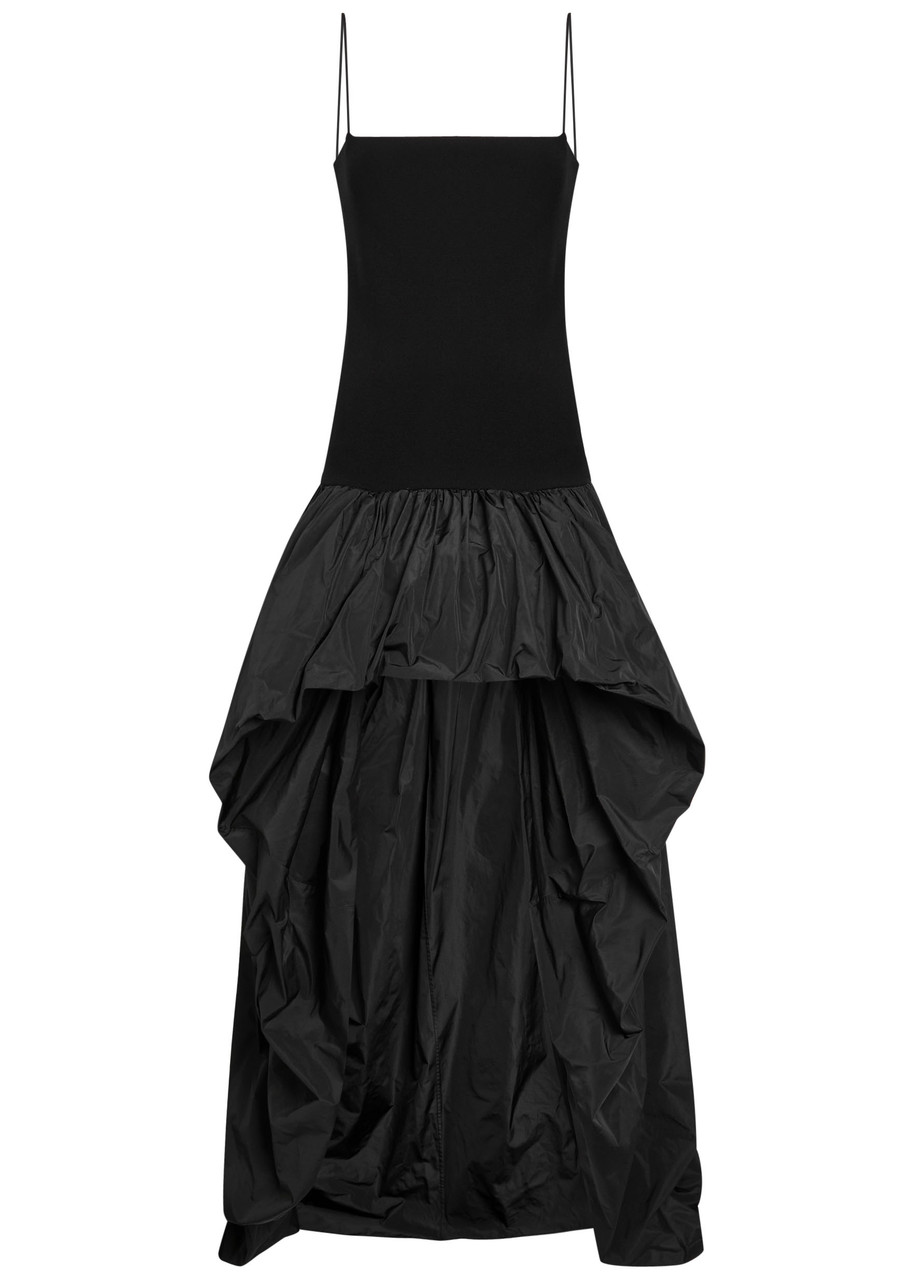 open lace back dress Gfore Rib Collar Pique Sleeveless Pleated Polo Golf Dress Onyx main image 1