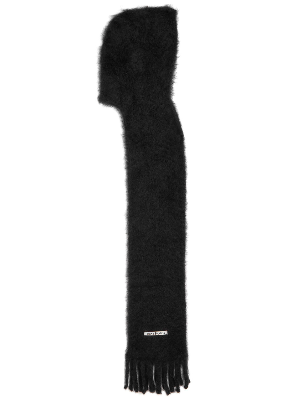 ACNE STUDIOS Hooded brushed mohair-blend scarf | Harvey Nichols