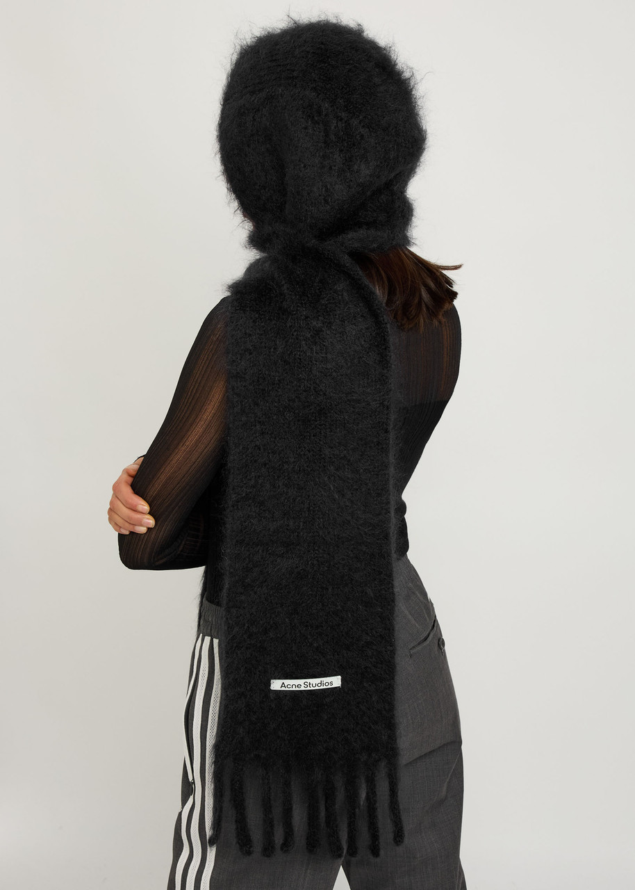 ACNE STUDIOS Hooded brushed mohair-blend scarf | Harvey Nichols