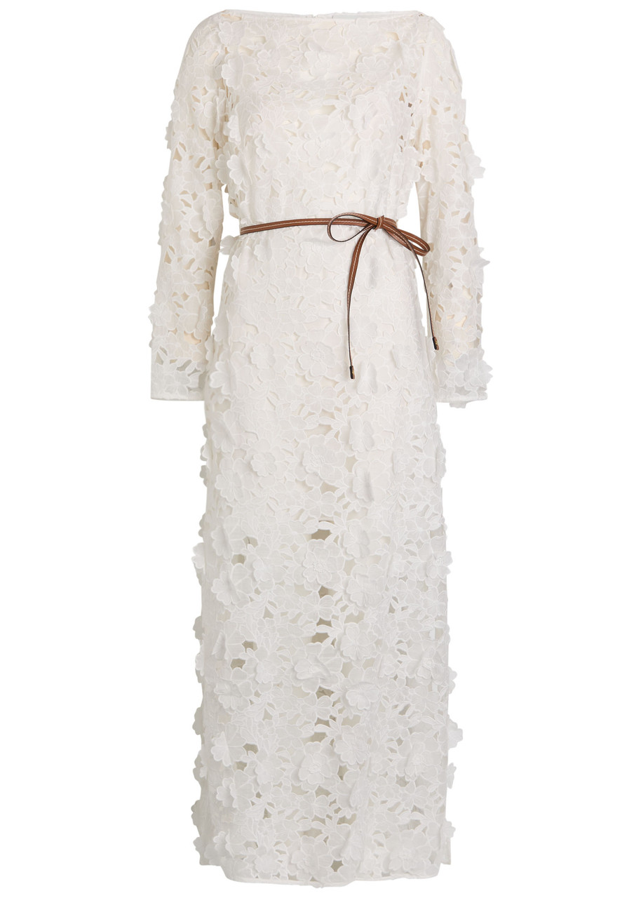 ZIMMERMANN Patience floral-embroidered cotton maxi dress | Harvey Nichols