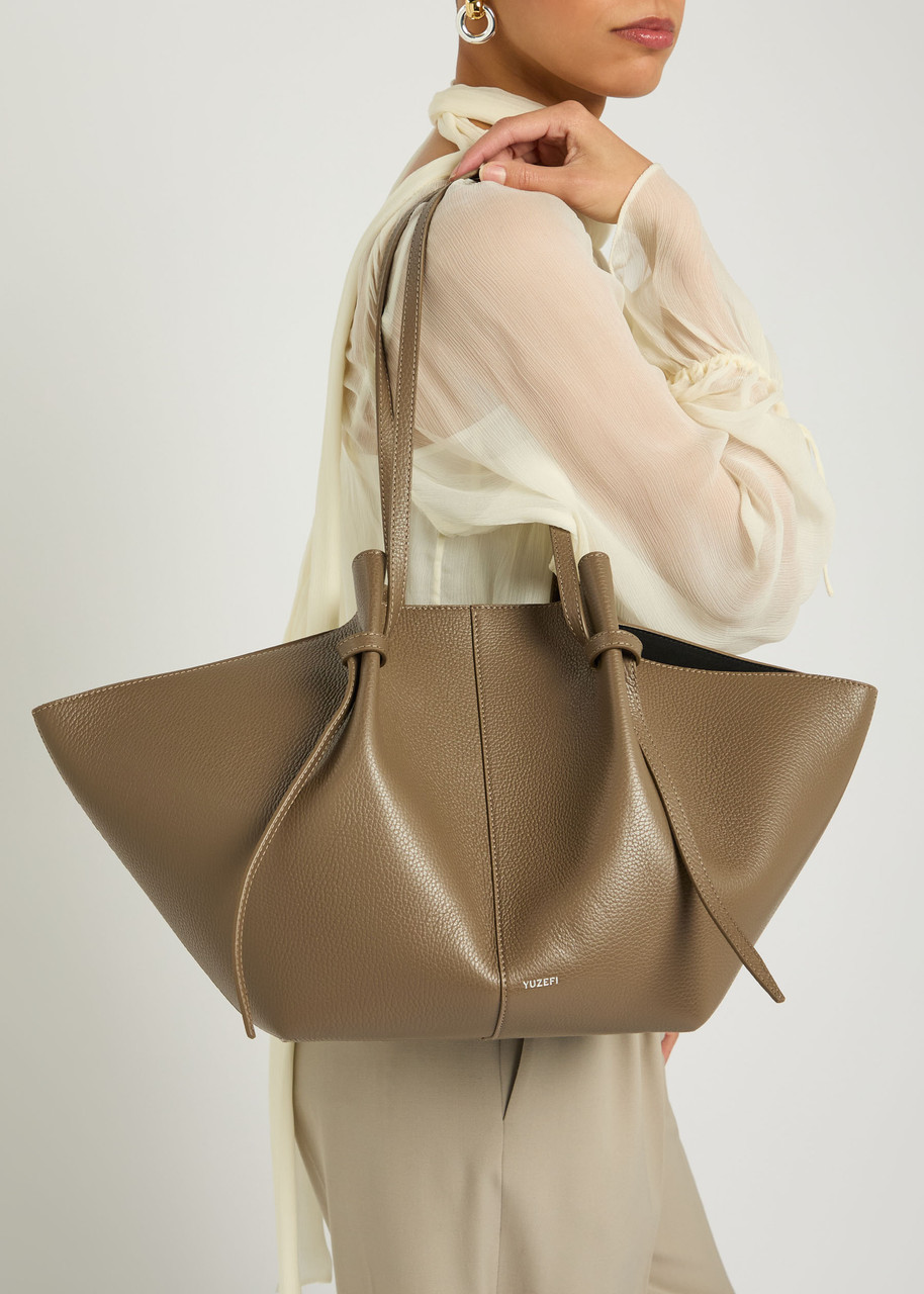 YUZEFI Mochi large grained leather tote bag | Harvey Nichols