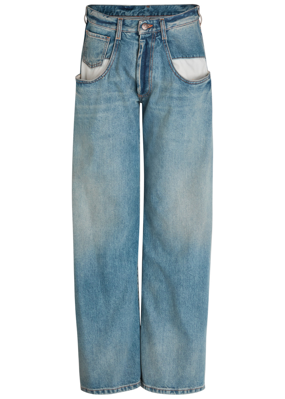 MAISON MARGIELA Exposed-pocket straight-leg jeans | Harvey Nichols