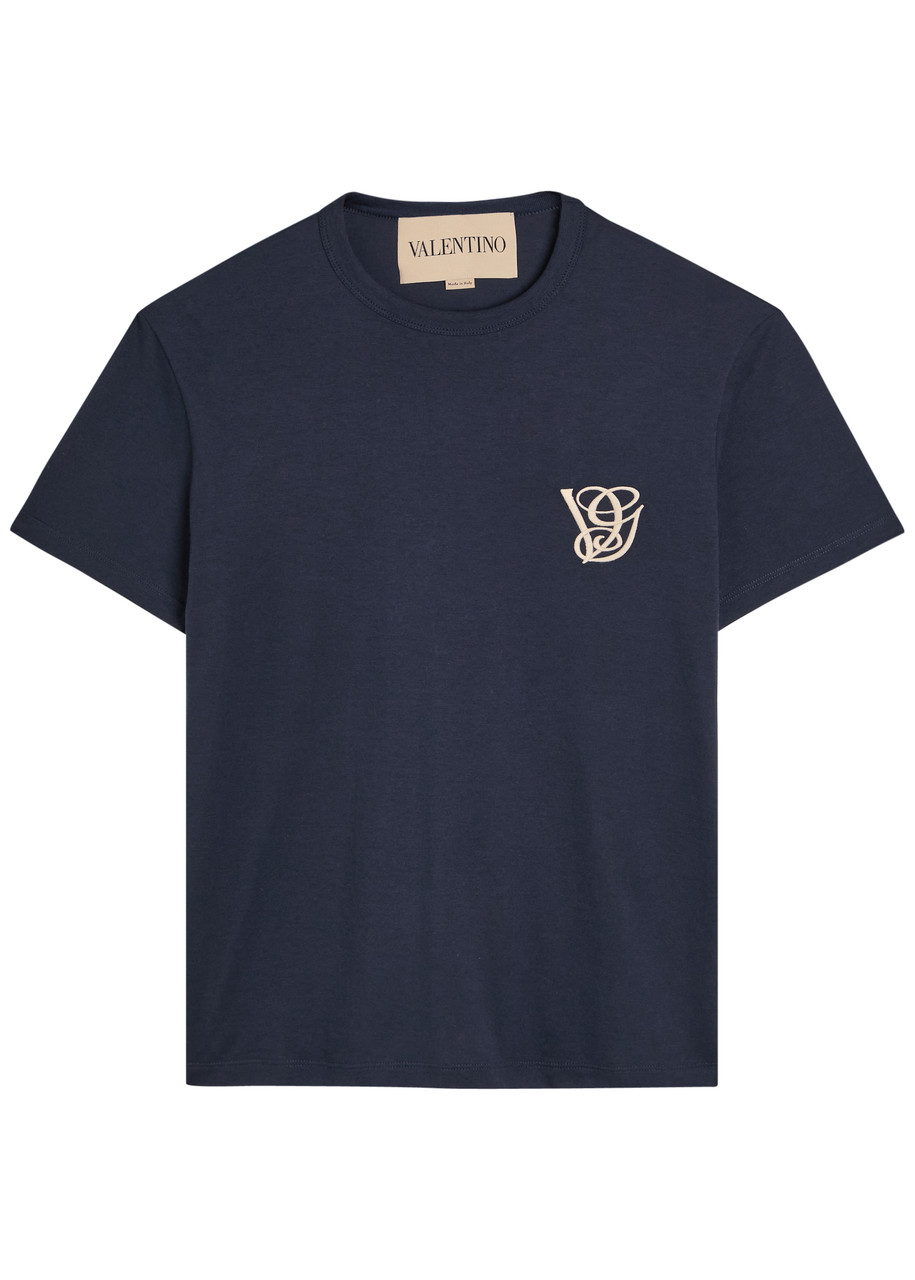 VALENTINO GARAVANI Logo-embroidered cotton T-shirt | Harvey Nichols