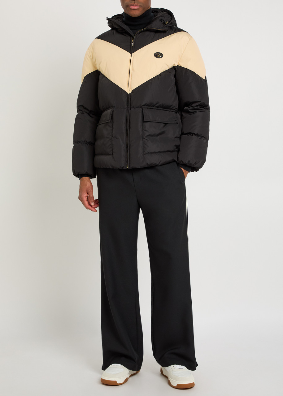 VALENTINO GARAVANI Padded colour-blocked shell jacket | Harvey Nichols