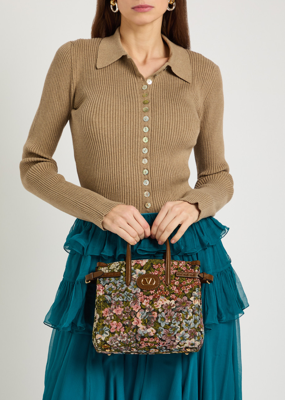VALENTINO GARAVANI Antibes small floral-jacquard tote bag | Harvey