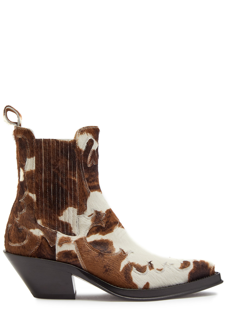 GABRIELA HEARST Cassidy cow-print calf hair ankle boots | Harvey