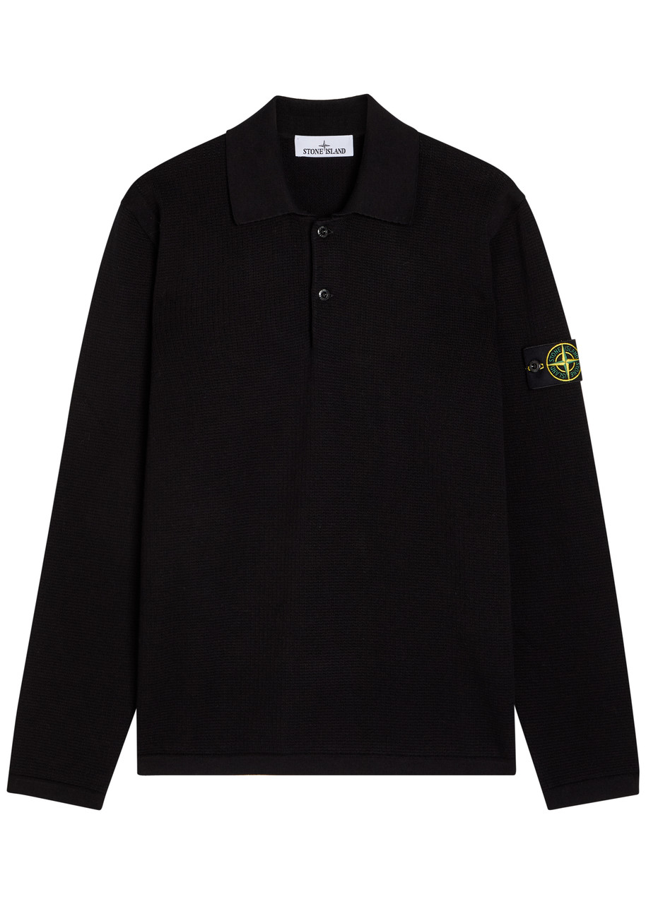 STONE ISLAND Knit cotton polo shirt | Harvey Nichols