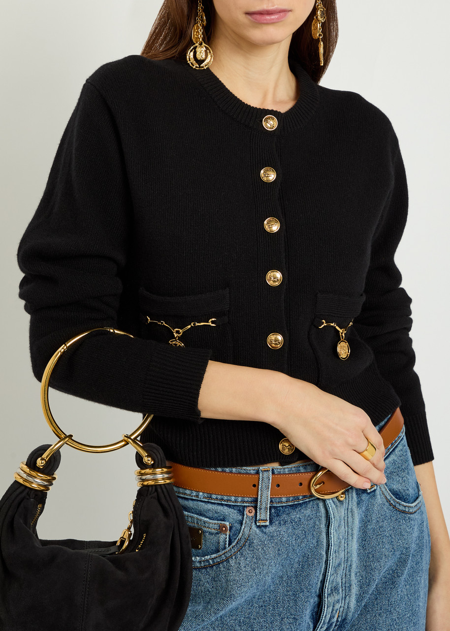 CHLOE Embellished-pocket wool and cashmere-blend cardigan | Harvey