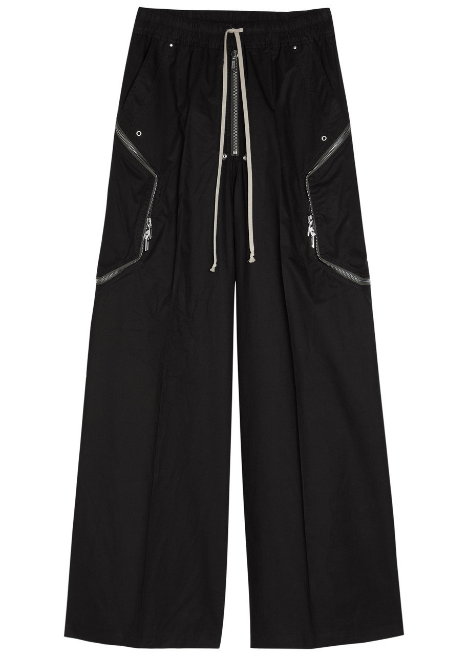 RICK OWENS Heizer Belas wide-leg cotton cargo trousers | Harvey