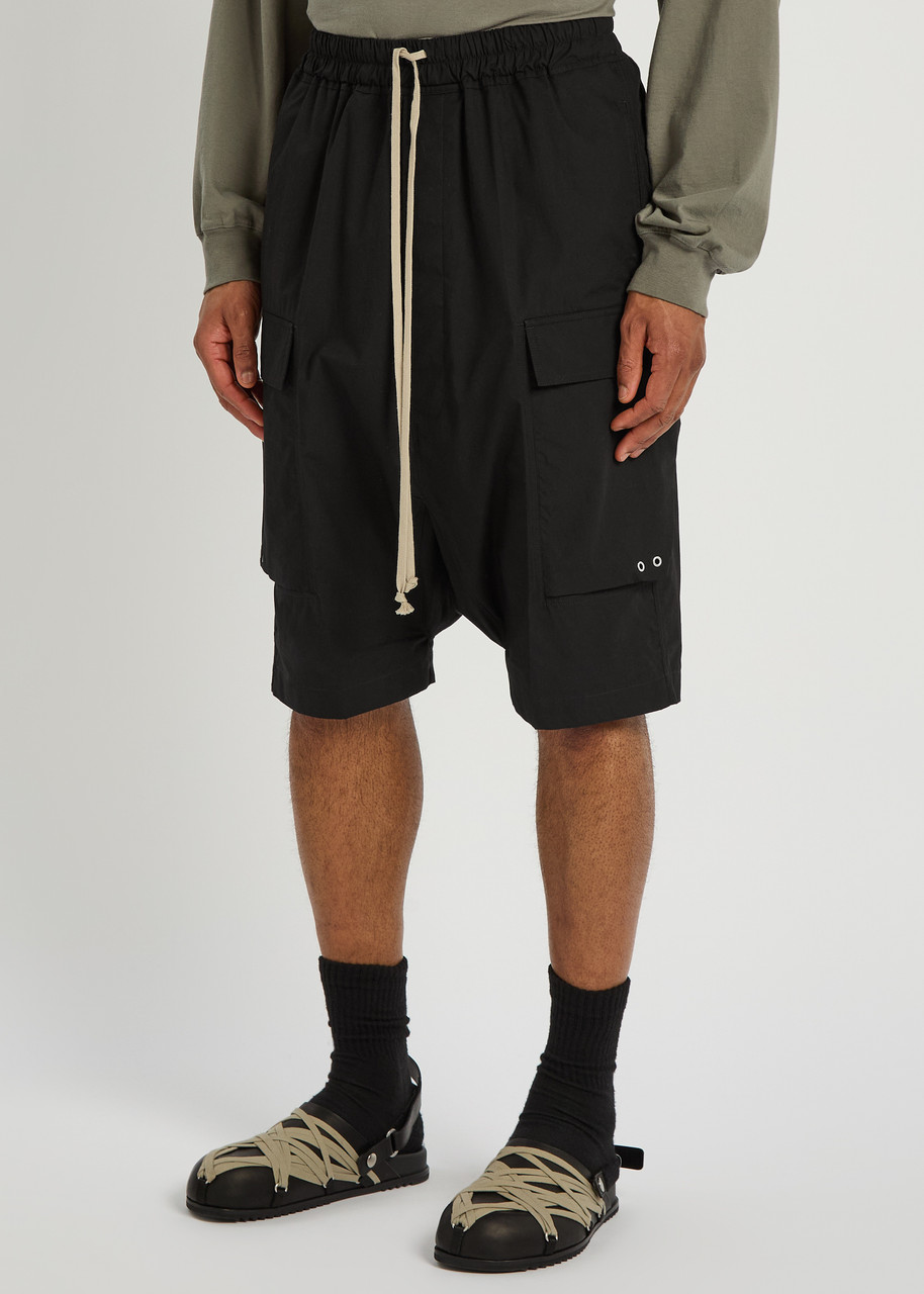 RICK OWENS Cargo Pods cotton-poplin shorts | Harvey Nichols