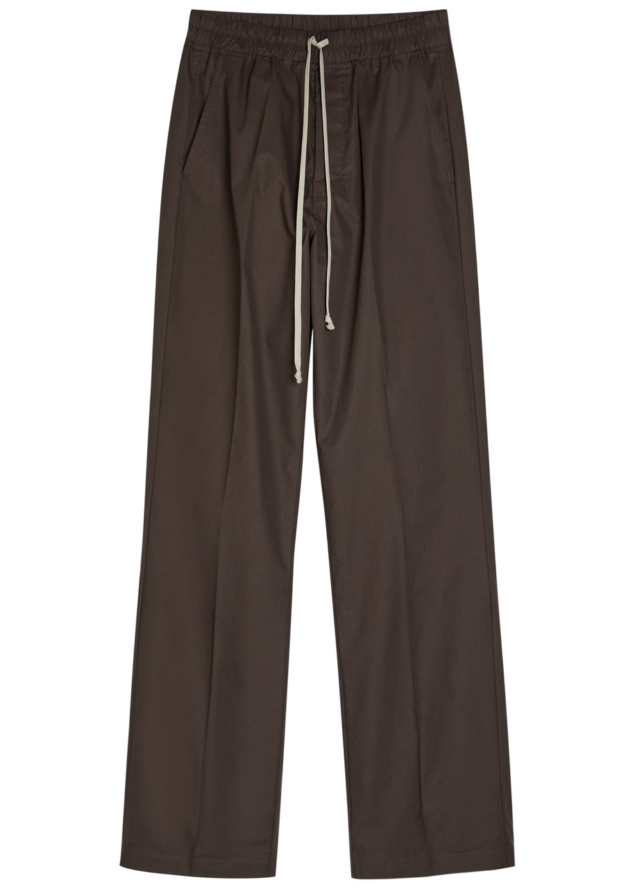 RICK OWENS Dietrich straight-leg cotton-poplin trousers | Harvey