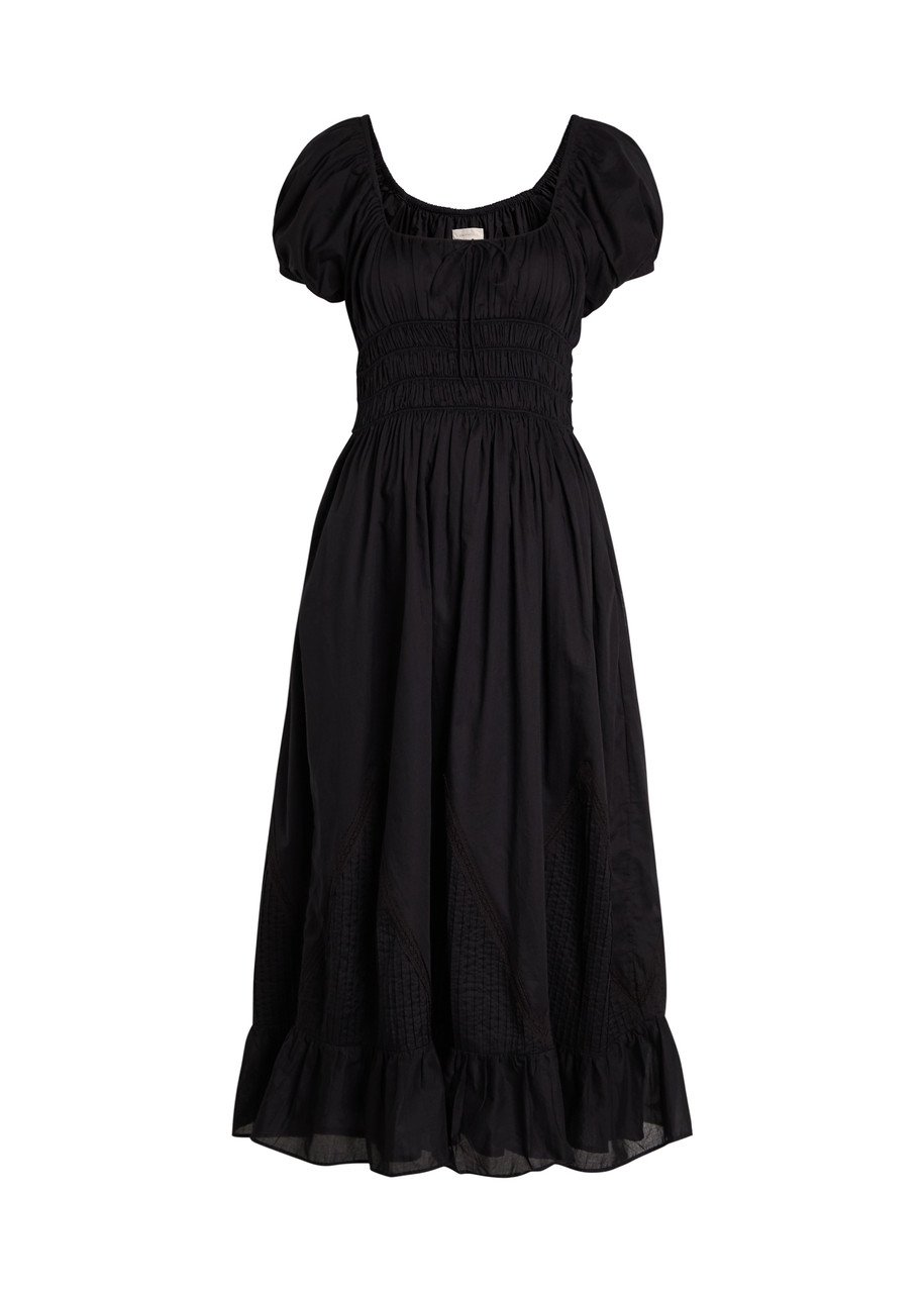 FAITHFULL THE BRAND Sunniva panelled cotton midi dress | Harvey Nichols FAITHFULL THE BRAND Sunniva panelled cotton midi dress | Harvey Nichols