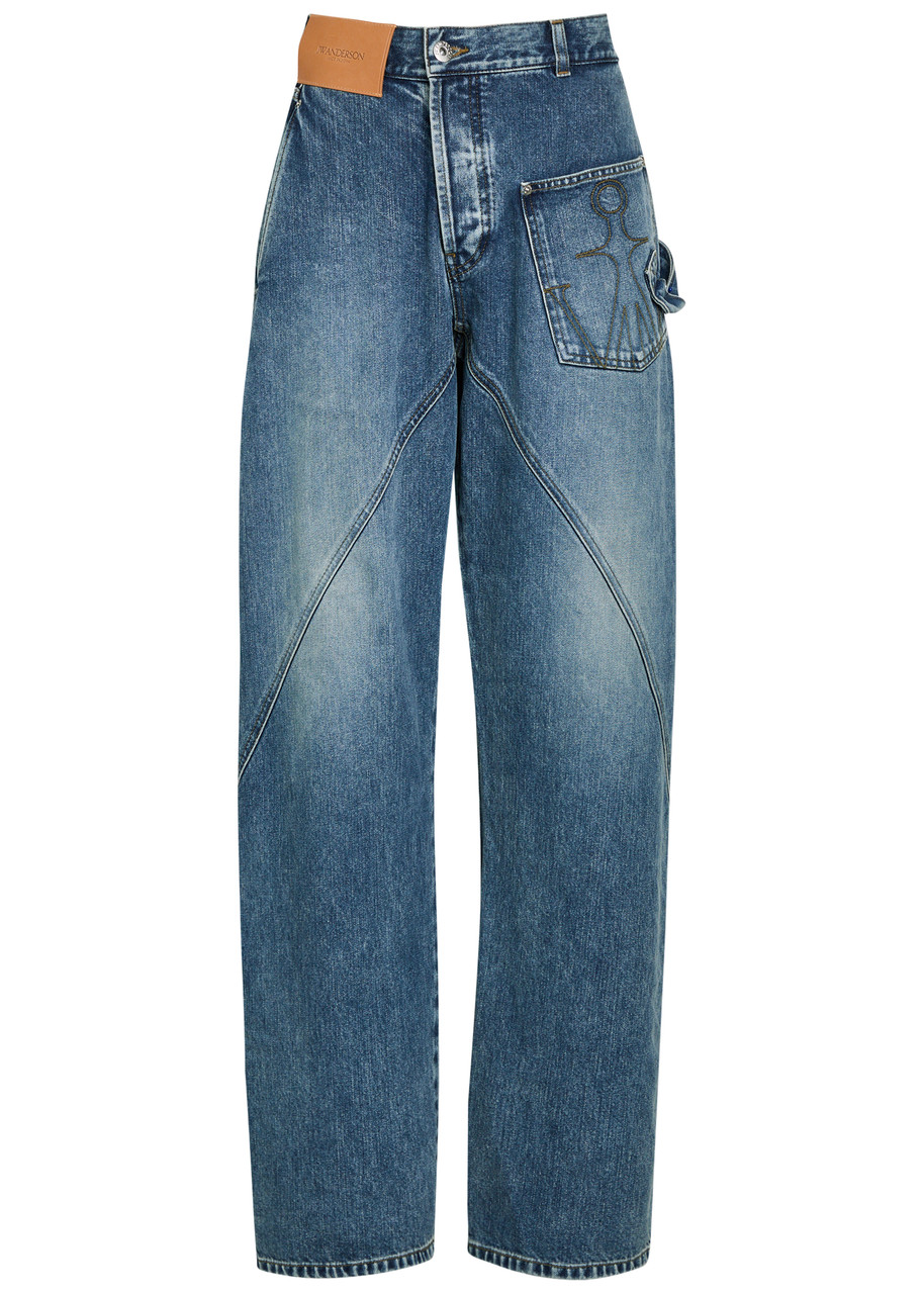 JW ANDERSON Twisted straight-leg jeans | Harvey Nichols