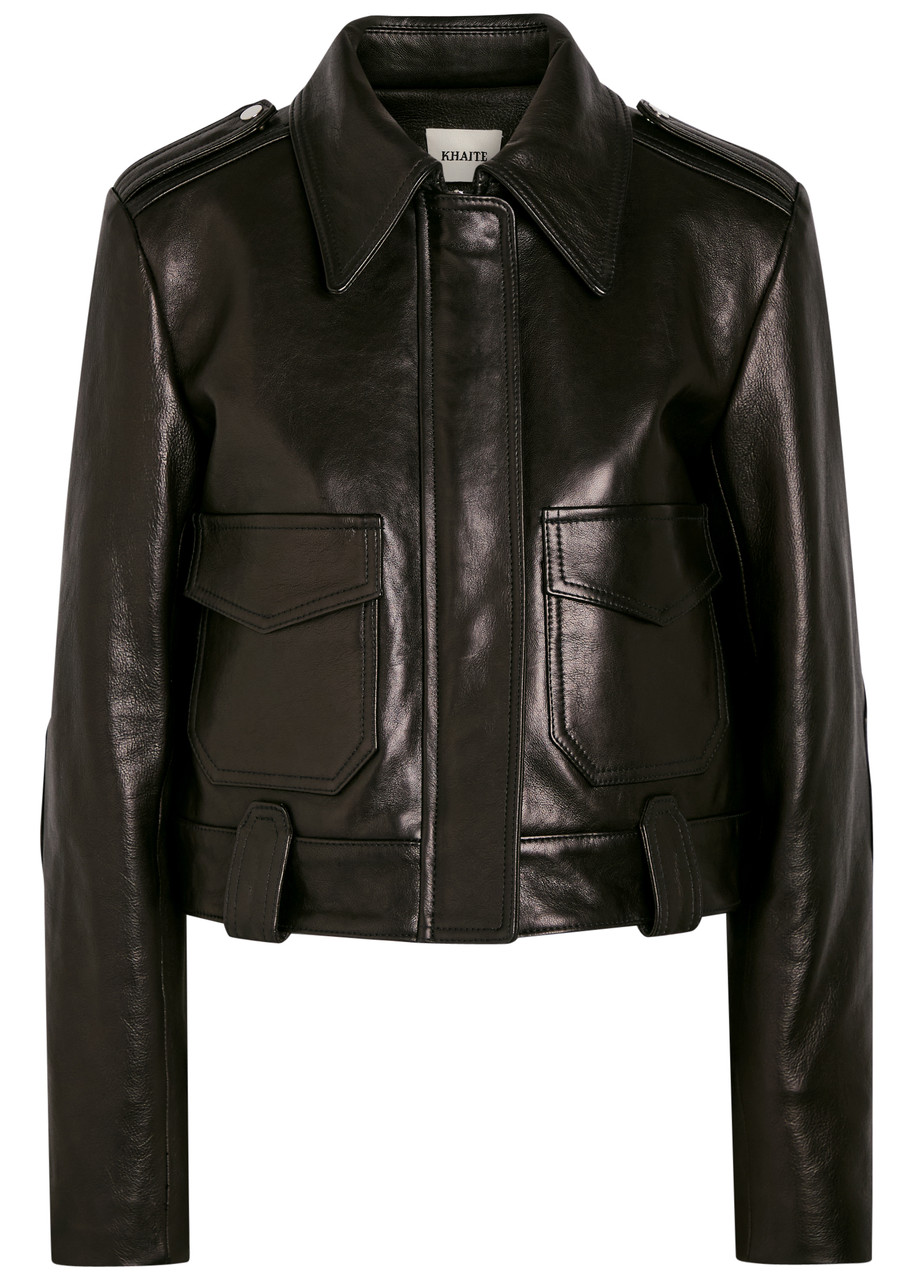 KHAITE Cordelia leather jacket | Harvey Nichols