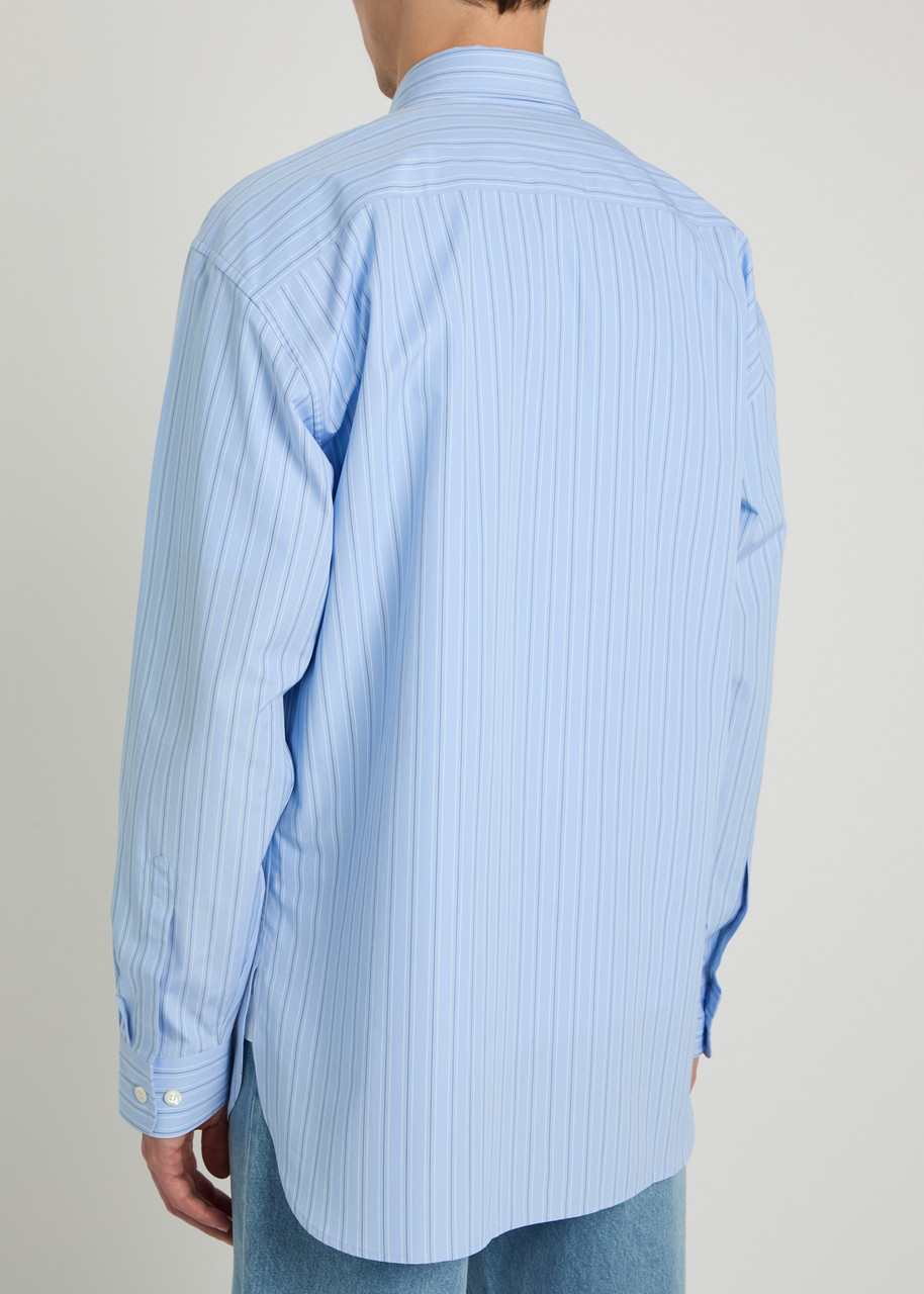 DRIES VAN NOTEN Croom pinstriped cotton-poplin shirt | Harvey Nichols
