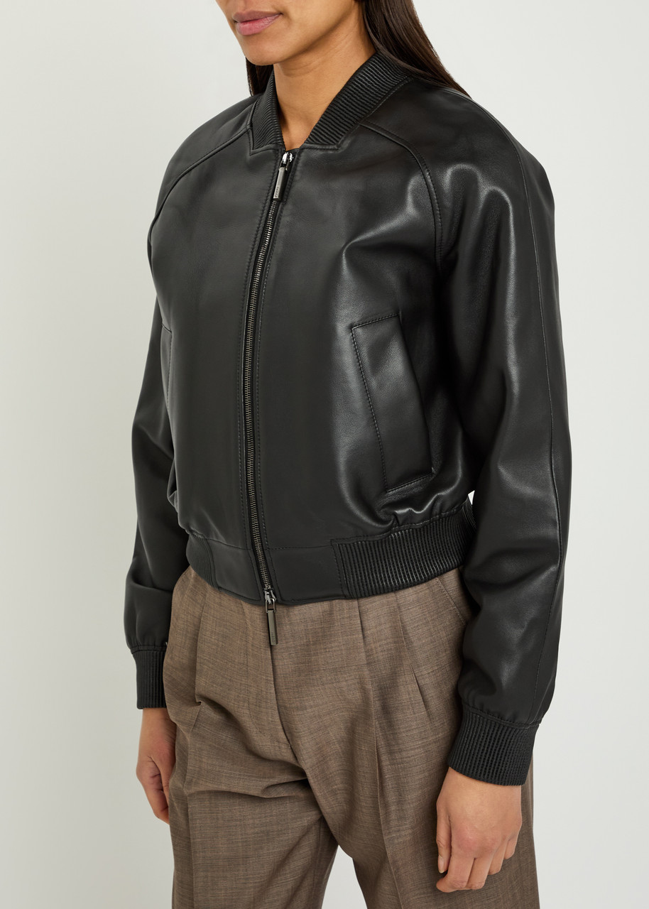 JOSEPH Quinn leather bomber jacket | Harvey Nichols
