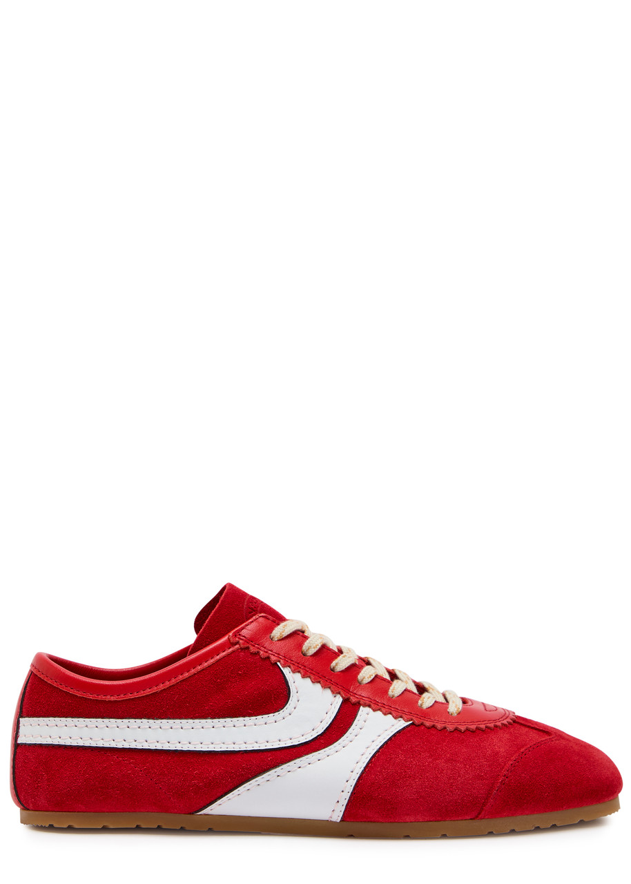 DRIES VAN NOTEN Dustin panelled suede sneakers | Harvey Nichols DRIES VAN NOTEN Dustin panelled suede sneakers | Harvey Nichols