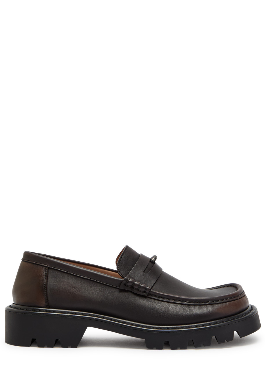 LOEWE Sierra leather platform loafers | Harvey Nichols