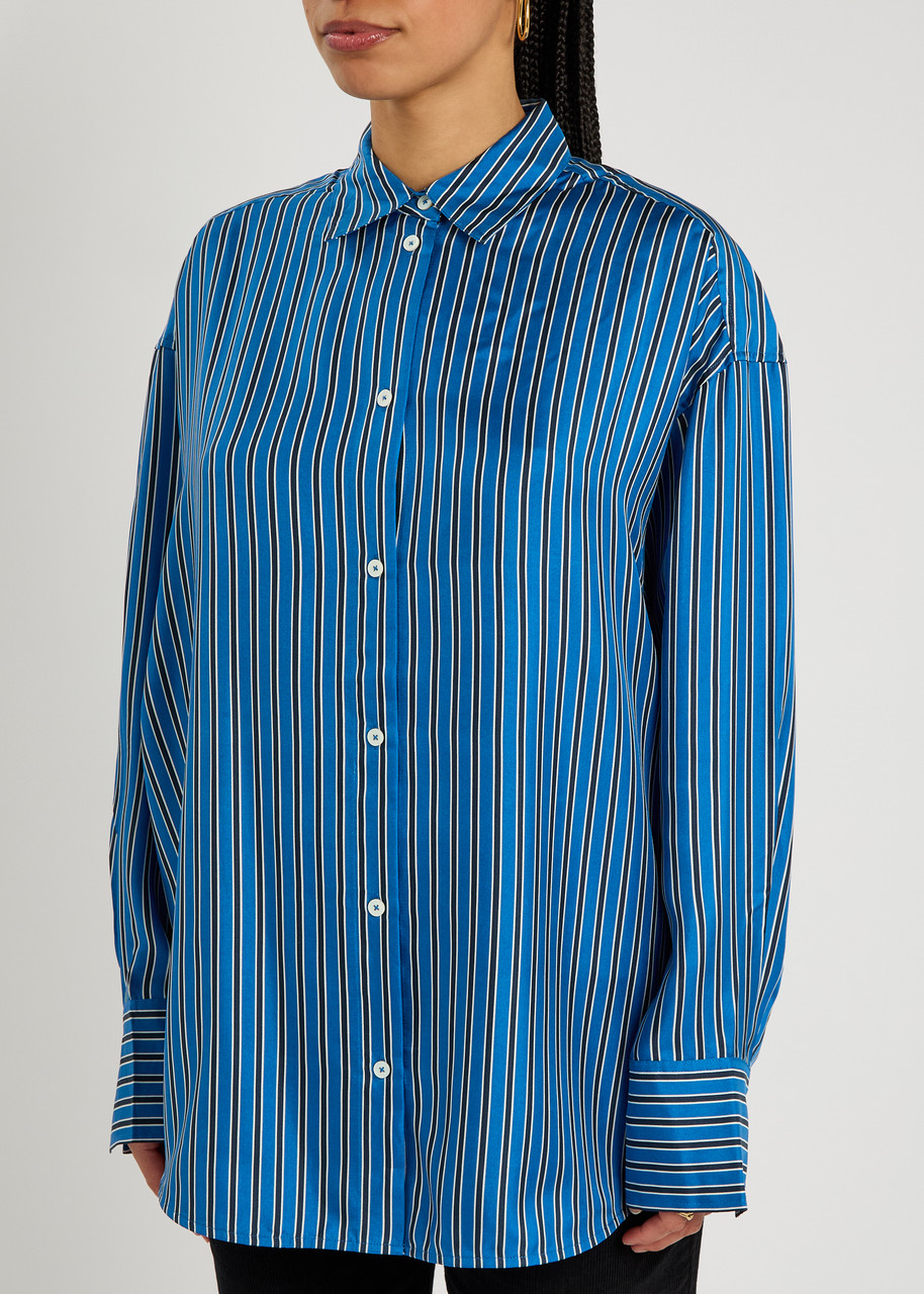 TOTEME Striped silk shirt | Harvey Nichols