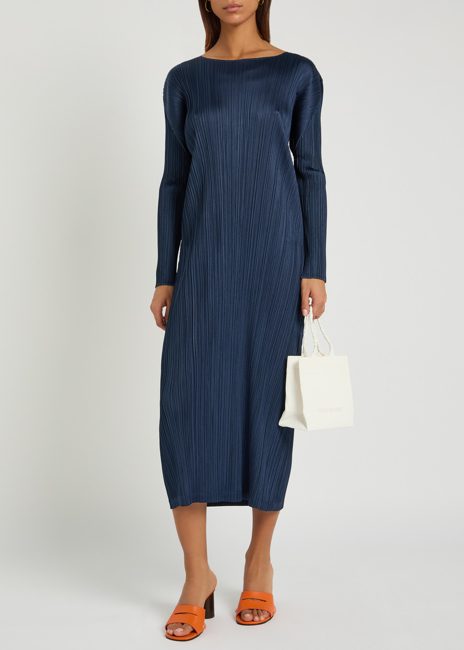 PLEATS PLEASE ISSEY MIYAKE Pleated woven midi dress | Harvey Nichols