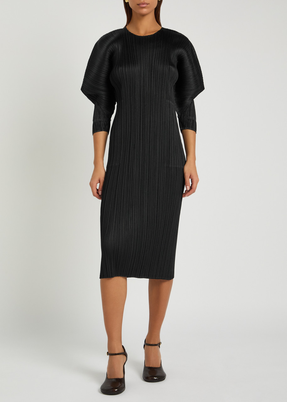 PLEATS PLEASE ISSEY MIYAKE Pleated woven midi dress | Harvey Nichols