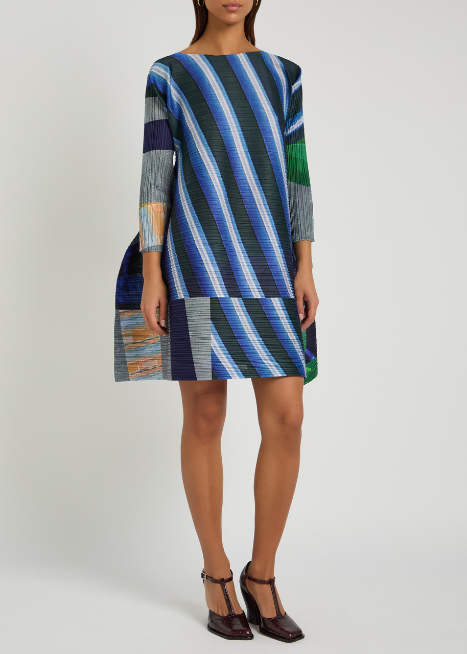 PLEATS PLEASE ISSEY MIYAKE City College printed pleated mini dress