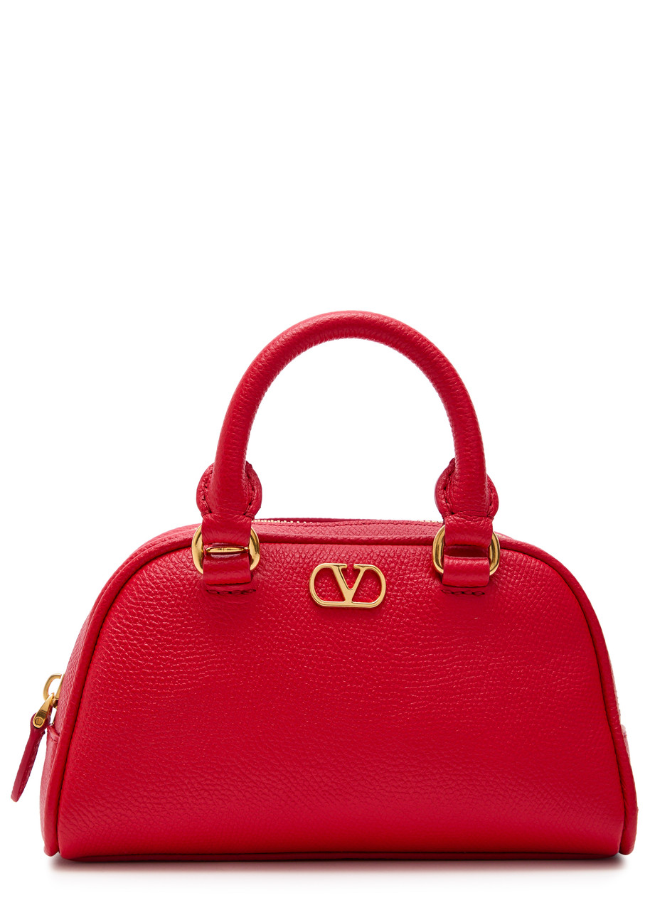 VALENTINO GARAVANI VLogo mini pebbled leather top handle bag