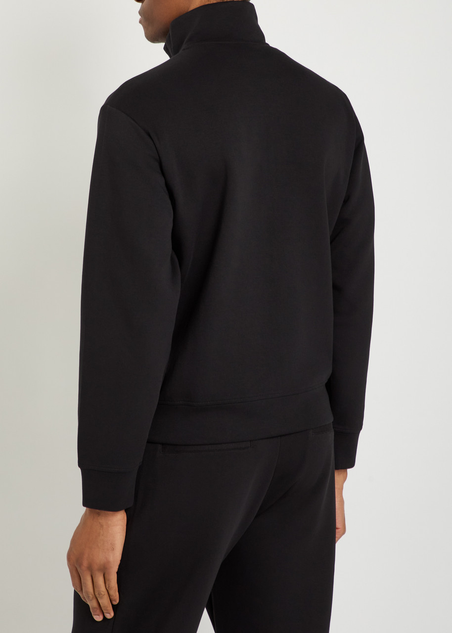 EMPORIO ARMANI Logo-embroidered jersey jacket | Harvey Nichols