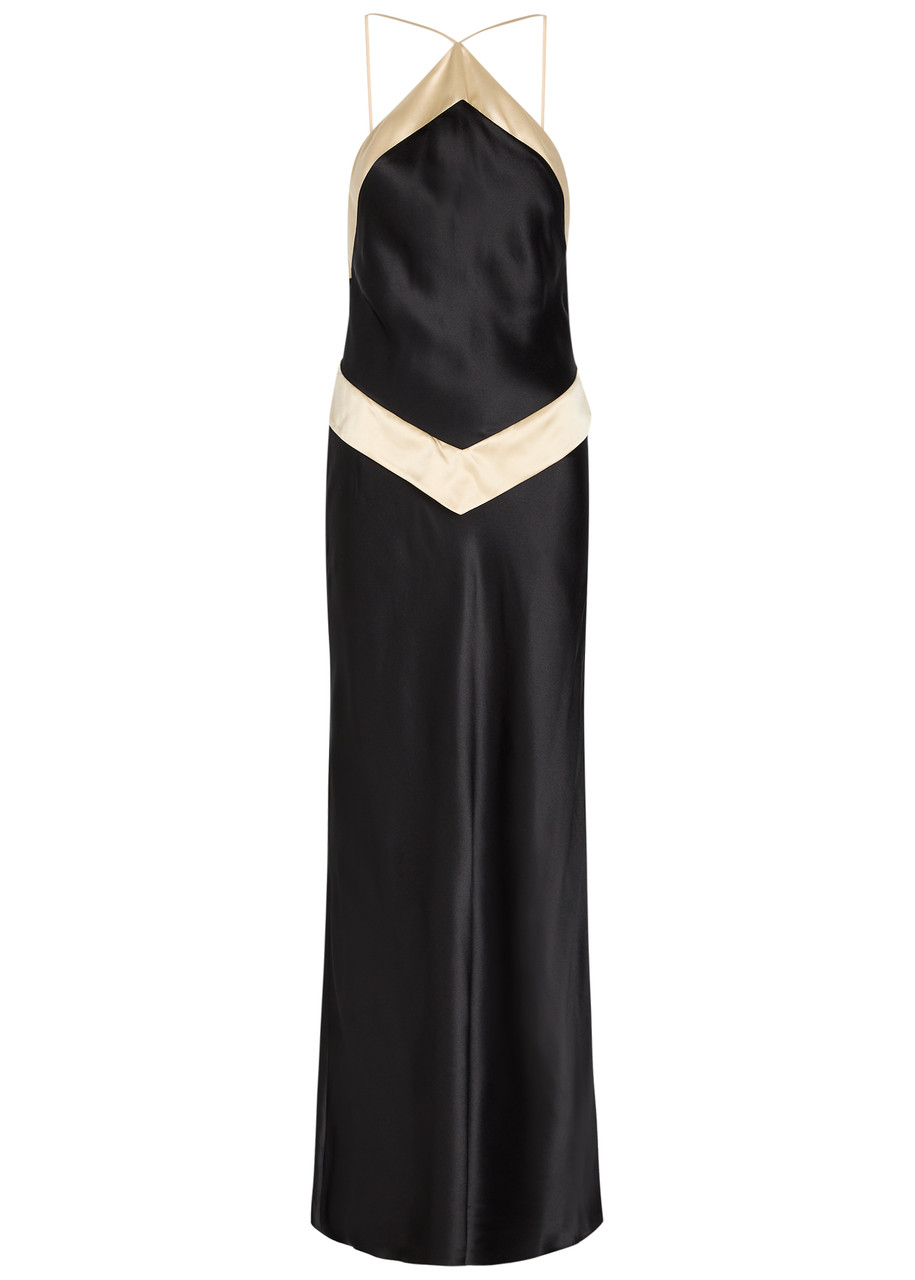 REFORMATION Jillian panelled silk maxi dress | Harvey Nichols