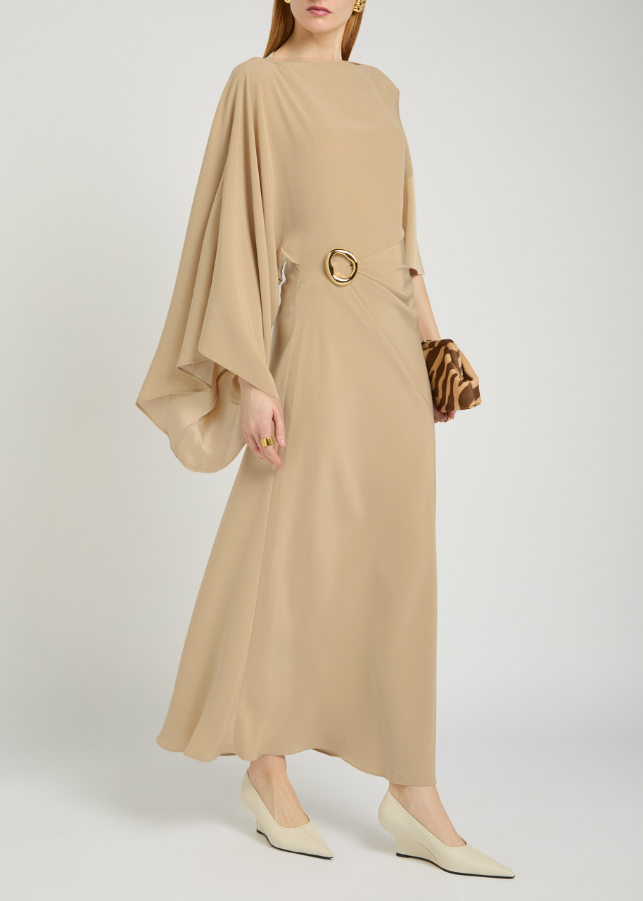 JOSEPH Joya draped satin-twill maxi dress | Harvey Nichols